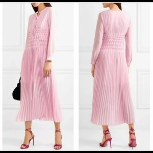 MAJE Pink Pleated Rocket Midi Maxi Dress, size 2/M